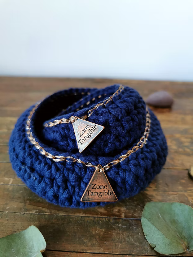 Ensemble de panier vide-poche au crochet en coton et accent cuivre