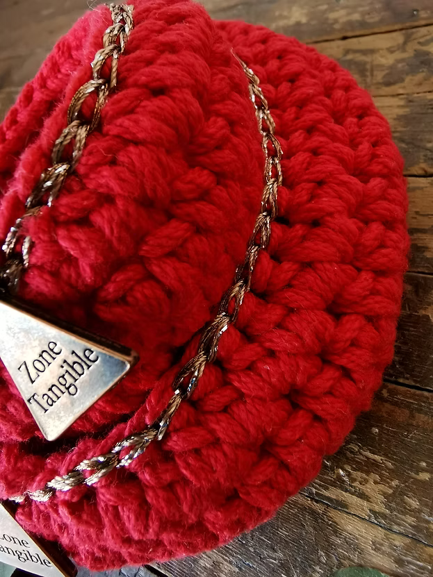 Ensemble de panier vide-poche au crochet en coton et accent cuivre